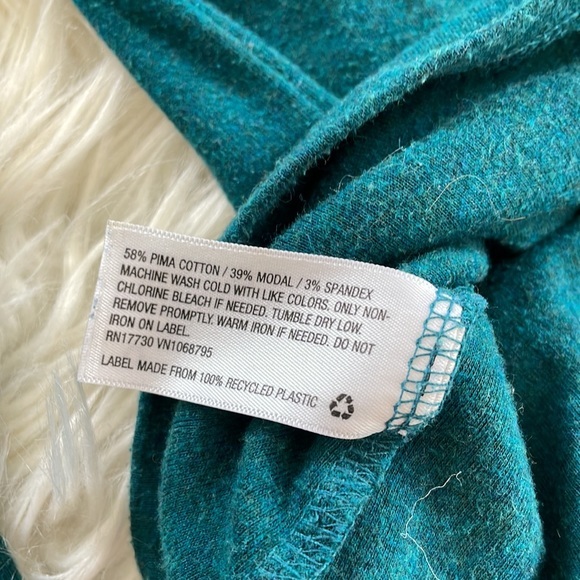 A new day target brand Aqua blue green solid long sleeve tee crew Neck sweater - Picture 11 of 17
